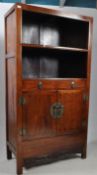 20TH CENTURY WALNUT QING DYNASTY BOOKCASE CABINET