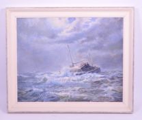 REX HERVEY - 20TH CENTURY MARITIME OIL ON CANVAS PAINTING