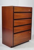 MOSER - LATE 20TH CENTURY TEAK VENEER CHEST OF DRAWERS