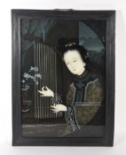 CHINESE 20TH CENTURY REVERSE GLASS PAINTING