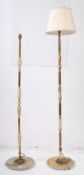 TWO MID 20TH CENTURY FLOOR STANDING ONYX LAMPS