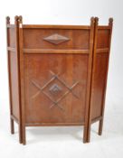 1930S OAK FOLDING FIRESCREEN