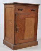 EARLY 20TH CENTURY PINE LOCKER PEDESTAL CABINET