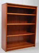 BRITISH MODERN DESIGN - MID CENTURY TEAK OPEN WINDOW BOOKCASE