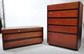 MOSER - LATE CENTURY TEAK VENEER CHEST OF DRAWERS /W ANOTHER