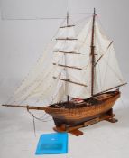 LARGE 20TH CENTURY NEWSBOY TWIN MAST MODEL SHIP