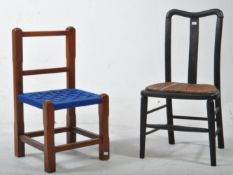 TWO VINTAGE 20TH CENTURY CHILD'S CHAIRS