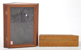 TWO 20TH CENTURY TABLE TOP BIJOUTERIE DISPLAY CABINETS