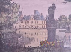 MAURICE JACQUE - 'FONTAINEBLEAU LE CHATEAU ' - 19TH CENTURY ETCHING