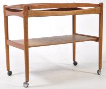 BRITISH MODERN DESIGN - MID CENTURY TEAK SERVING TROLLEY