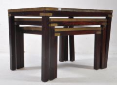 VINTAGE 20TH CENTURY CAMPAIGN ATLAS NEST OF TABLES