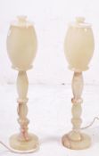 PAIR OF 20TH CENTURY ONYX TABLE LAMPS