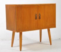 MID CENTURY TEAK WOOD VINYL RECORD CABINET