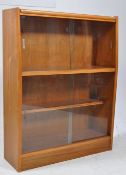 BRITISH MODERN DESIGN - MID CENTURY TEAK DISPLAY CABINET