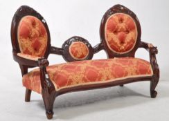 CHILD'S / DOLLS VICTORIAN STYLE TWO SEATER SOFA