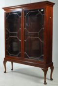 VICTORIAN MAHOGANY GLAZED BOOKCASE DISPLAY CABINET