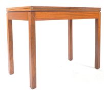 VINTAGE 20TH CENTURY FOLDING TEAK GAMES CARD TABLE