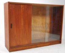 BRITISH MODERN DESIGN - MID 20TH CENTURY TEAK BOOKCASE CAINBET