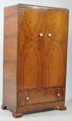 MID CENTURY MATCHBOOK WALNUT TALLBOY WARDROBE