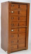 MID 20TH CENTURY OAK WELLINGTON CHEST OF DRAWERS