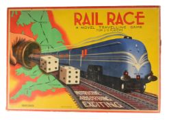 RAIL RACE VINTAGE NOVEL TRAVELLING BOARD GAME