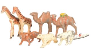 COLLECTION OF VINTAGE LEAD ZOO ANIMALS INC WENDAL BRITAINS