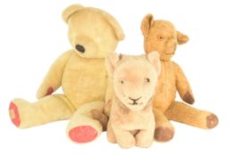 COLLECTION OF X3 VINTAGE SOFT TOY TEDDY BEARS