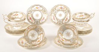 COALPORT - EARLY 20TH CENTURY BATWING CHINA PART TEA SERVICE