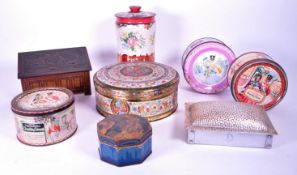 COLLECTION OF 20TH CENTURY VINTAGE ADVERTISING METAL LIDDED TINS