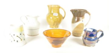 COLLECTION OF CERAMIC STUDIO ART POTTERY JUGS