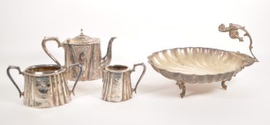LATE 19TH CENTURY VICTORIAN SILVER PLATED PART TEA SERVICE