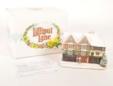 LILLIPUT LANE - 2013 CHRISTMAS IN CANTERBURY COTTAGE CERAMIC FIGURE