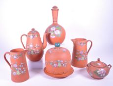 COLLECTION OF 19TH CENTURY ROSSO ANTICO TERRACOTTA TABLEWARE