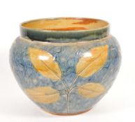 ROYAL DOULTON - LATE 19TH CENTURY AUTUMN FOLIAGE CERAMIC BOWL / POT