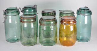 SOLIDEX, FRANCE - MID CENTURY GREEN PRESERVING JARS