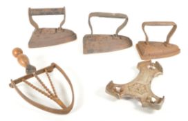 COLLECTION OF 19TH CENTURY IRONS