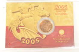 ROYAL MINT - 2005 22 CARAT GOLD BULLION SOVEREIGN