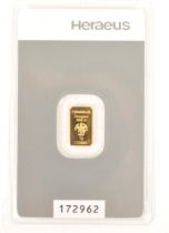 SWISS FINE GOLD BULLION BAR TOKEN