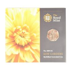 2009 UK KEW GARDENS BRILLIANT UNCIRCULATED 50P COIN
