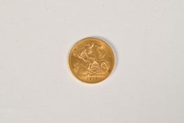 1912 GEORGE V 22CT GOLD HALF SOVEREIGN