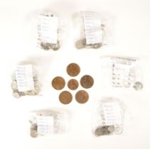 COLLECTION OF 1920S-1960S BRITISH SILVER SIXPENCE