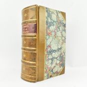 BINDINGS. 1849 A NAVAL BIOGRAPHICAL DICTIONARY BY WILLIAM R. O'BYRNE CONTEMP. HALF CALF