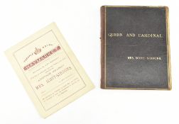 THEATRICAL MANUSCRIPT. 1881 QUEEN AND CARDINAL MANUSCRIPT PLAYSCRIPT BY MARY SCOTT-SIDDONS