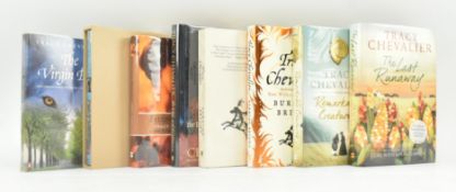 CHEVALIER, TRACY. EIGHT FIRST EDITIONS, SIX BEING SIGNED, INCL. GIRL WITH A PEARL EARRING