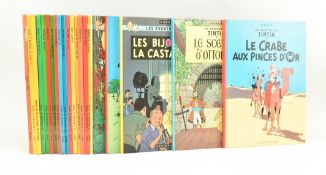 ILLUSTRATED. 20 LES AVENTURES DE TINTIN TITLES, 19 BY CASTERMAN, BY HERGE