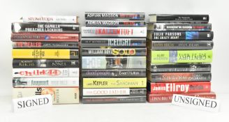 CRIME & THRILLERS. COLLECTION OF SIGNED & UNSIGNED FIRST EDITIONS