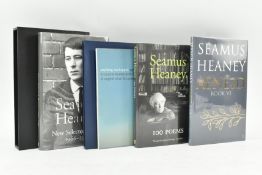 HEANEY, SEAMUS. FOUR FIRST EDITIONS, TWO BEING SIGNED & IN CUSTOM SLIPCASES