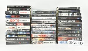 SIGNED MODERN FIRST EDITIONS. LARGE COLLECTION OF CRIME & THRILLER TITLES