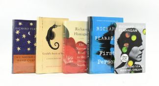 FLANAGAN, RICHARD. FOUR SIGNED FIRST EDITIONS & UNSIGNED THE NARROW ROAD TO THE DEEP NORTH