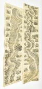 TOPOGRAPHY. C1865 PANORAMA OF THE RHEIN FROM MAINZ TO COLN BY JOSEPH HALENZA